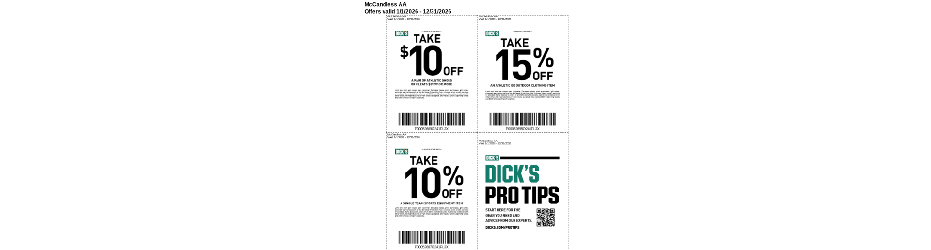 Dick's Coupon